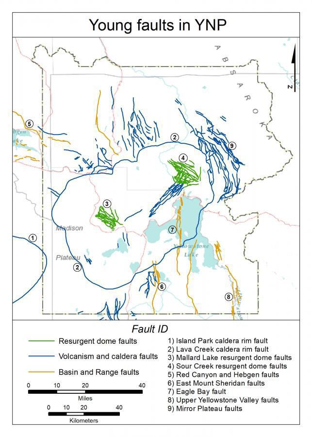 Map of faults